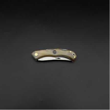 Koç boynuzu kabze 41 16 Çelik sırttan kilitlemeli minik boy cep çakısı