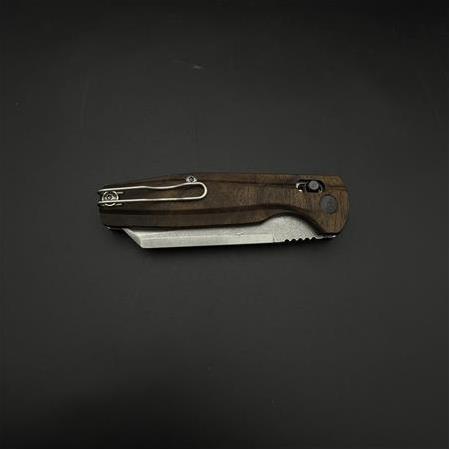 yandan çekme kilit mekanizmalı Kemer klipsli ceviz ağacı kabze 41 16 Çelik tanto model çakı