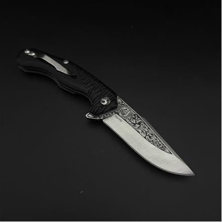 N690 Çelik Rulmanlı Yarı Otomatik Gravür İşlemeli Çakı