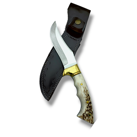 El Yapımı Geyik Boynuzu Borka Kamp & Av ve Doğa Bıçağı 4116 Steel