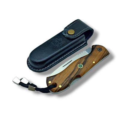 El Yapımı Sırttan Kilitli Kök Ceviz Kabze Kamp Çakısı BUSHCRAFT