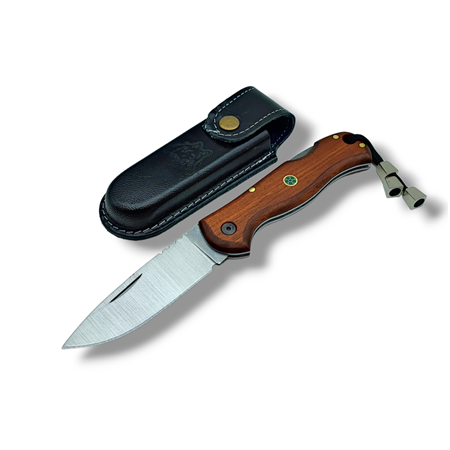 El Yapımı Sırttan Kilitli Sapelli Kabze Kamp Çakısı BUSHCRAFT