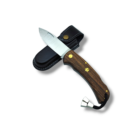 El Yapımı Sırttan Kilitli Av & Kamp Çakısı Poslu 4116 Steel