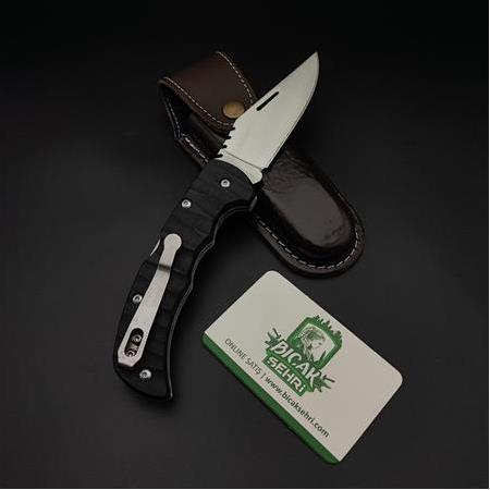 El Yapımı Kemer Klipsli Kompakt Kabze Kilitli Çakı