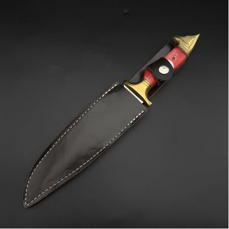 Kurt başlı 4116 Çelik m-ca kabze ayyıldız işlemeli , 3 hilal motifli bıçak