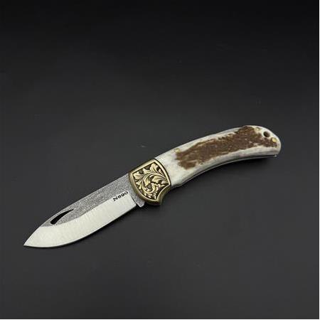 orijinal geyik boynuzu kabze n690 Çelik pirinç balçak gravür işlemeli özel üretim